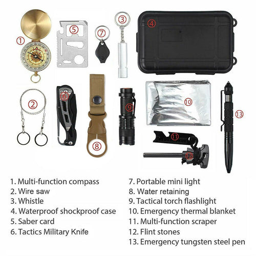14 in 1 Emergency Survival Kit